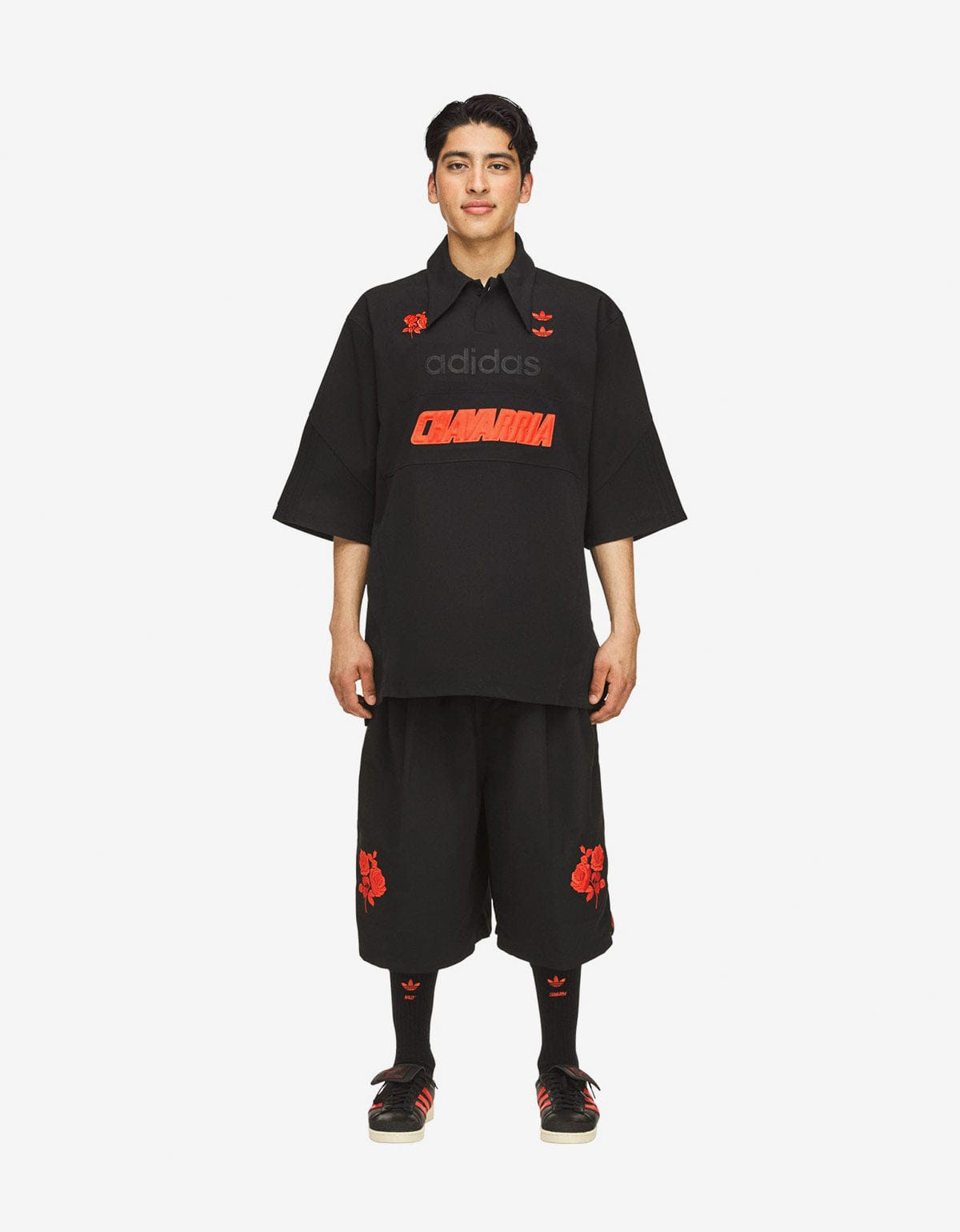Willy Chavarria x Adidas Black Logo Long Shorts JW1443