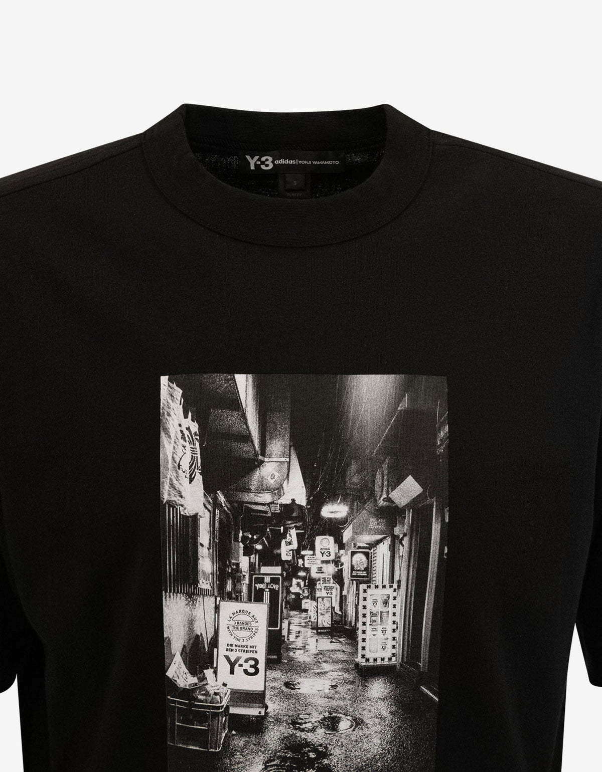 Y-3 Black Alleyway Graphic Print T-Shirt
