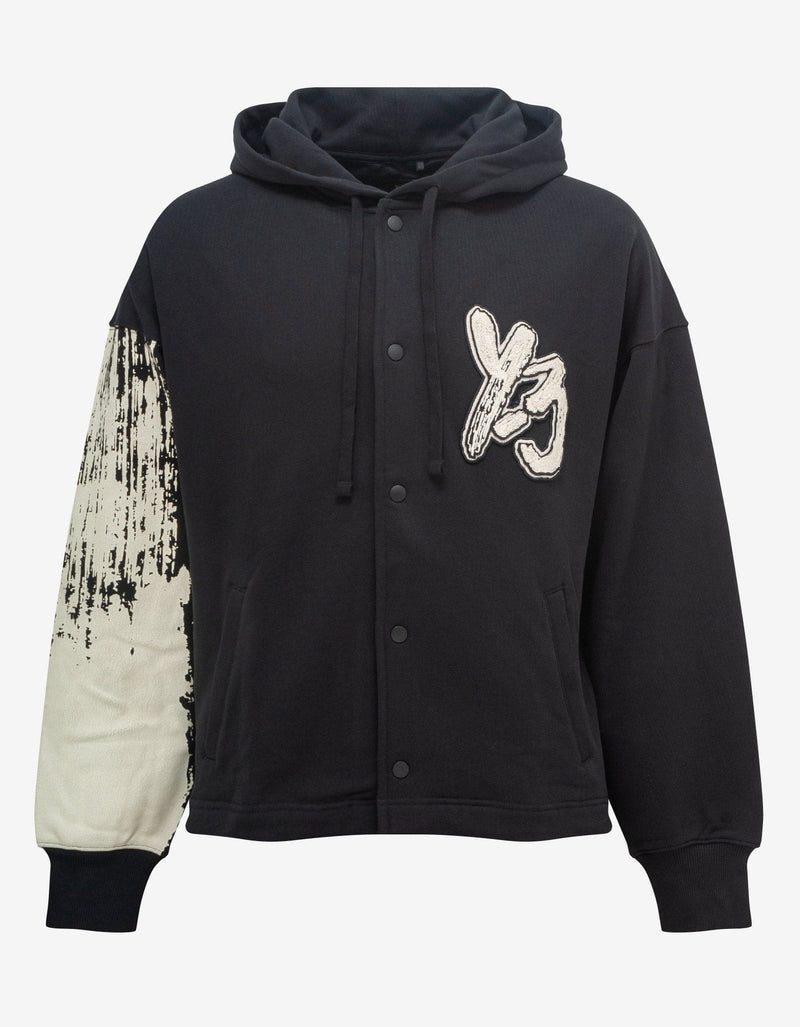 Y-3 Black Brushstroke Logo Hoodie