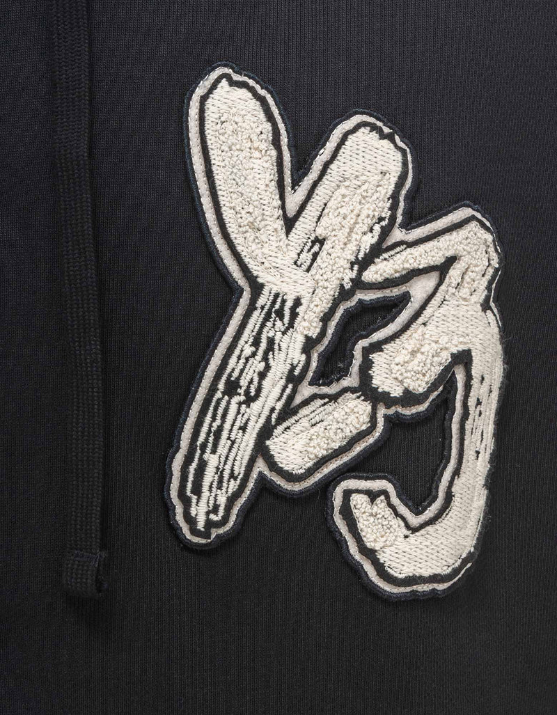 Y-3 Black Brushstroke Logo Hoodie