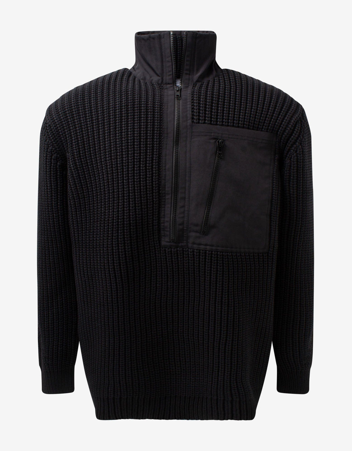 Y-3 Black CH3 Half-Zip Sweater