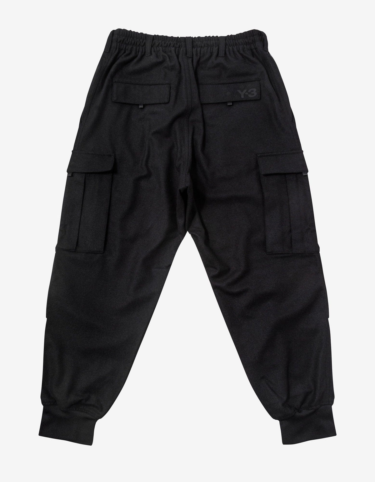 Y-3 Black Classic Wool Flannel Cargo Pants