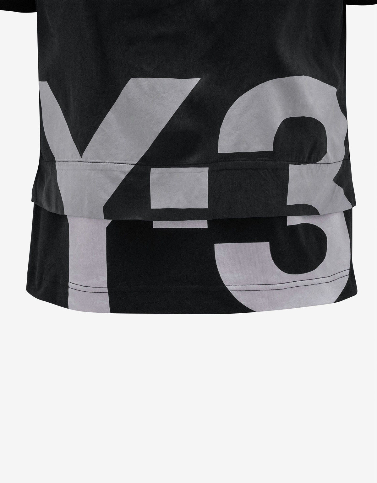 Y-3 Black Dual Layer Logo T-Shirt