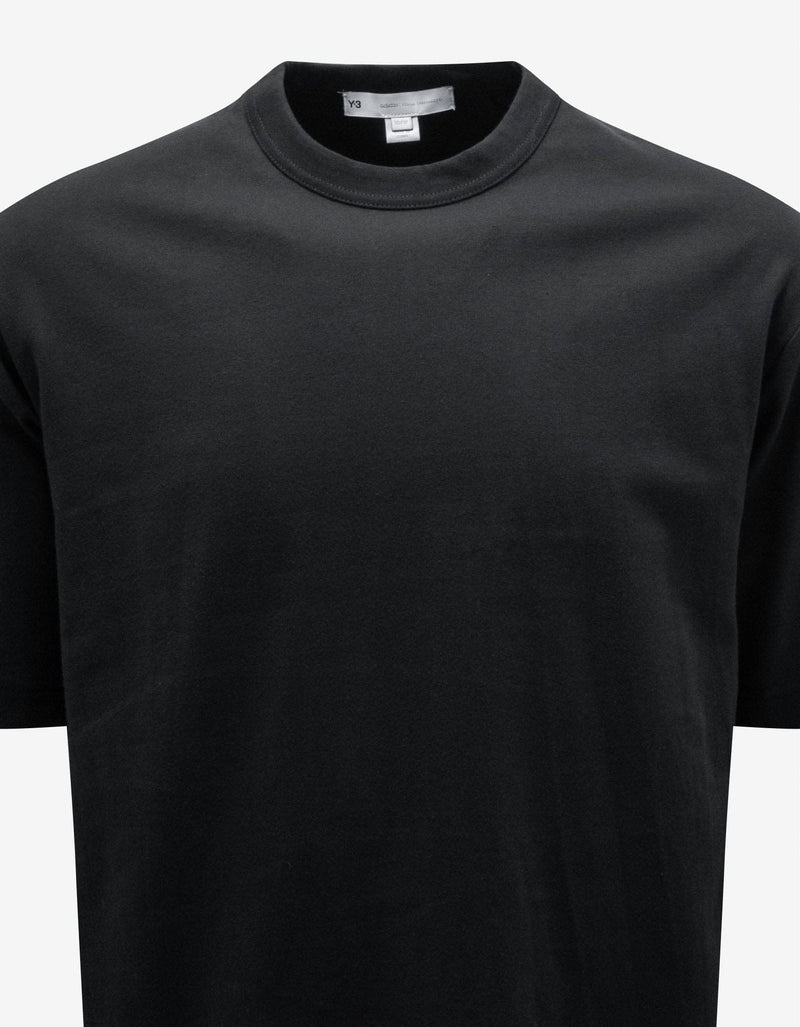 Y-3 Black Dual Layer Logo T-Shirt