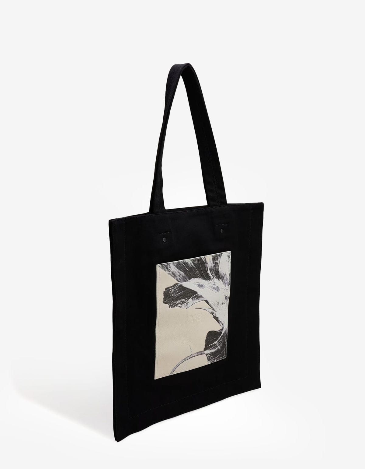 Y-3 Black Floral Tote Bag