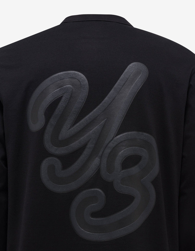 Y-3 Black Graphic Long Sleeve T-Shirt