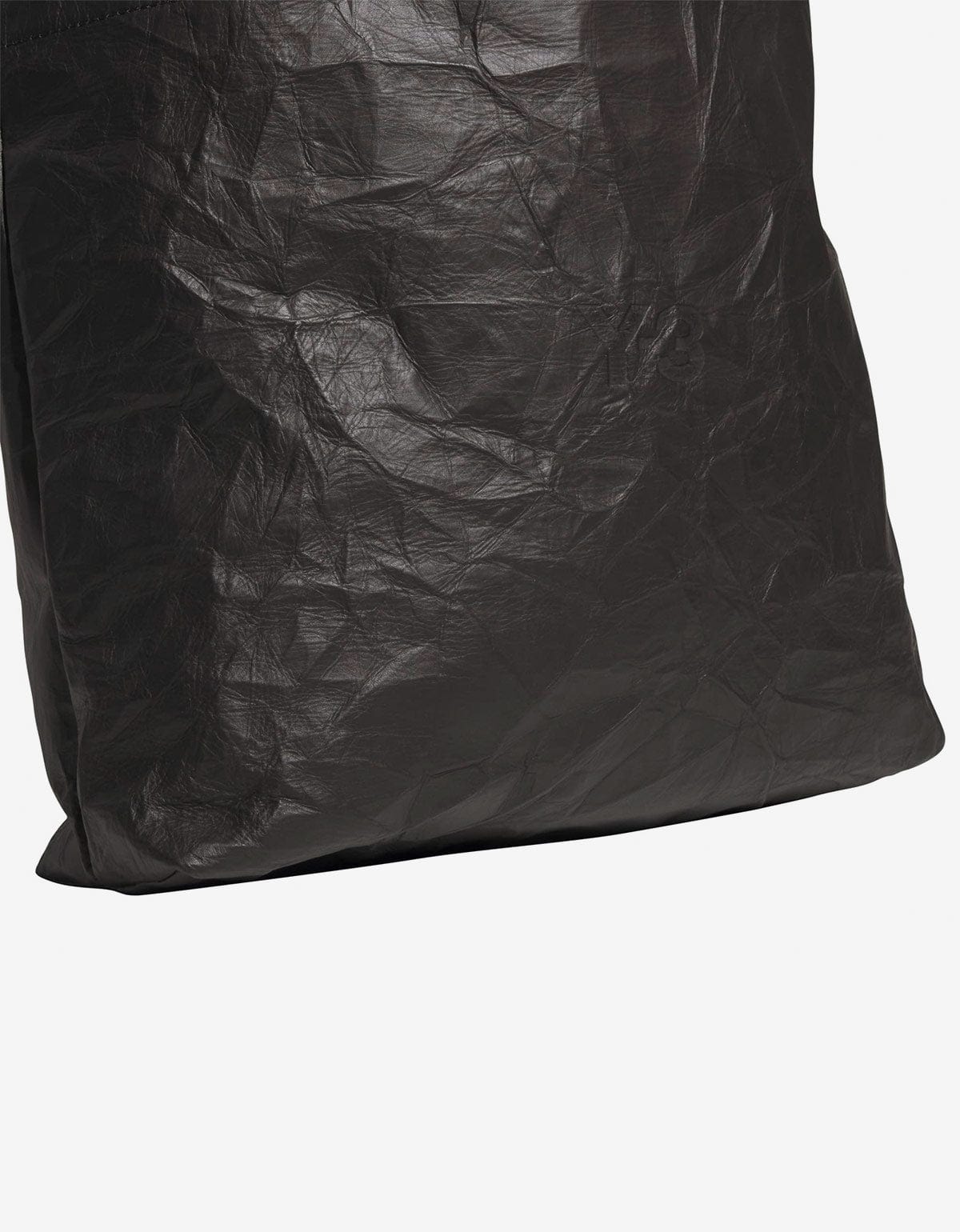 Y-3 Black Leather Tote Bag