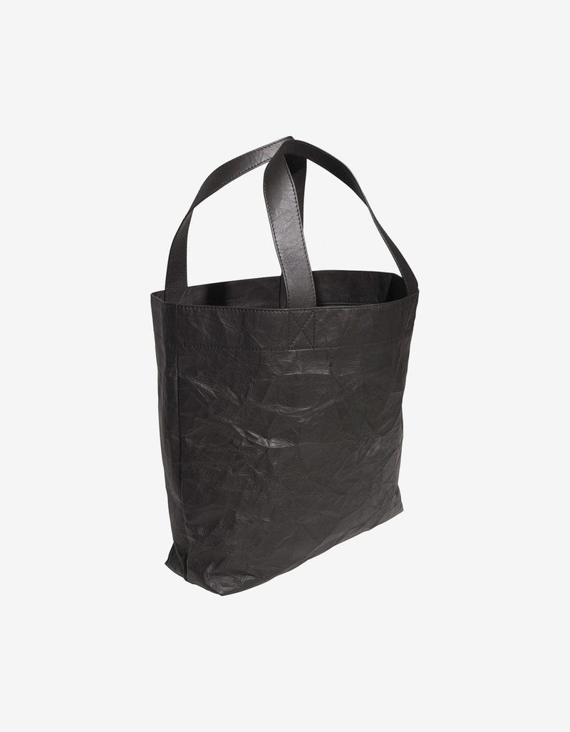 Y-3 Black Leather Tote Bag
