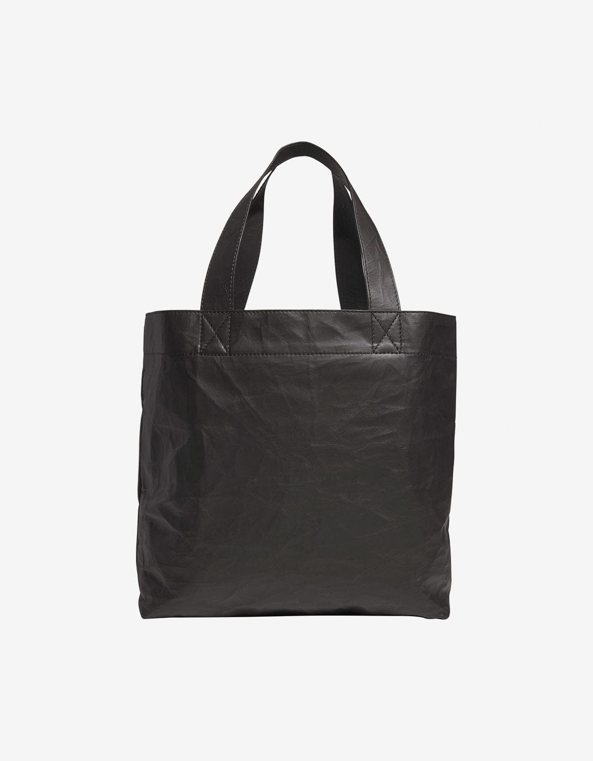Y-3 Black Leather Tote Bag