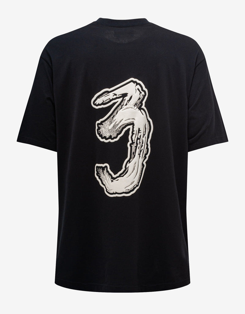 Y-3 Black Logo Print Oversized T-Shirt