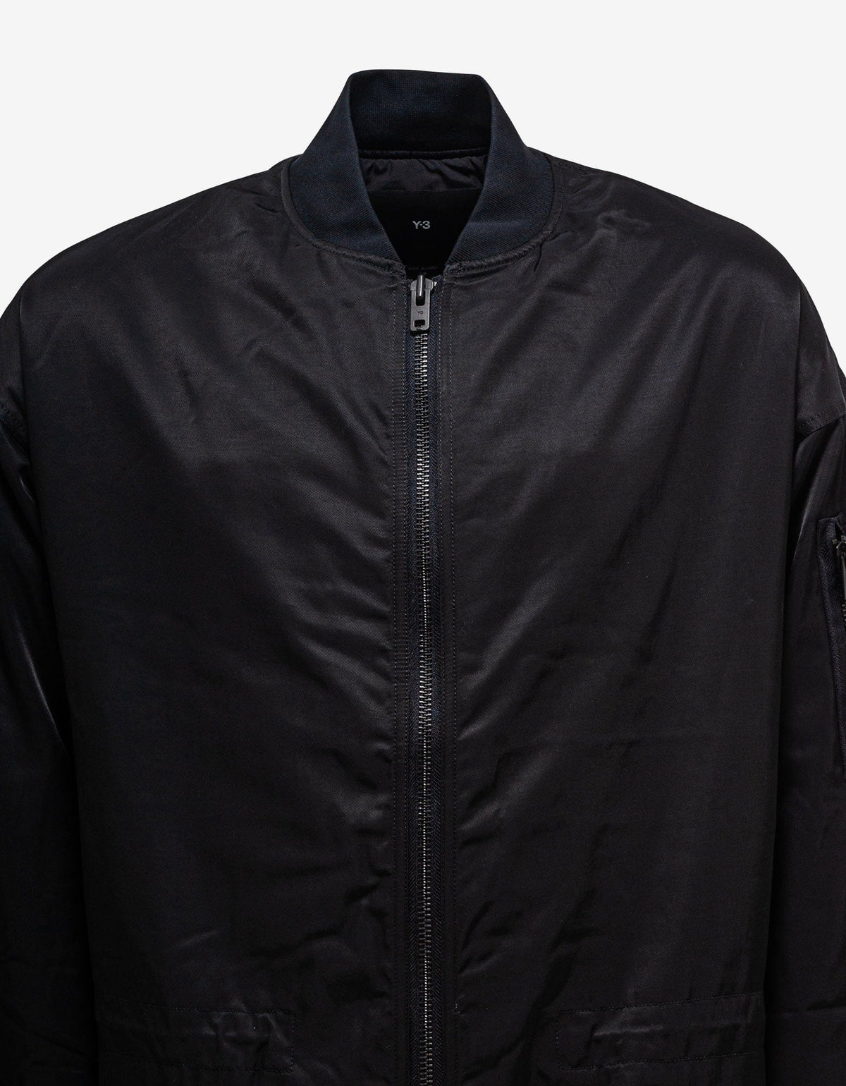 Y-3 Black Long Bomber Jacket