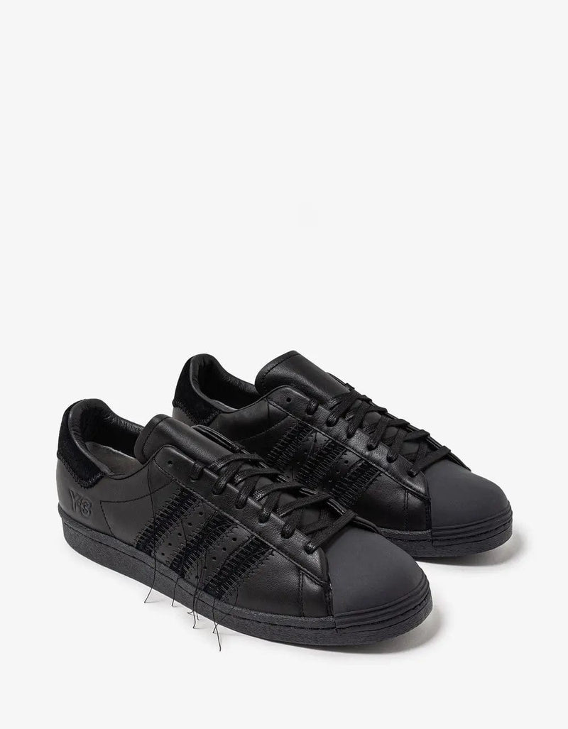 【ADIDAS】 black leather y-3 superstar (関税送料込) Y-3 Black Superstar Trainers – Zoo Fashions