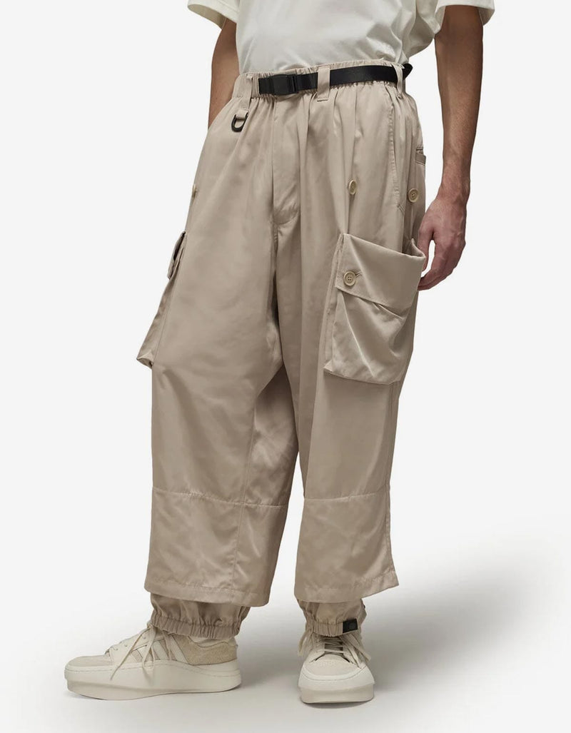Y-3 Brown Cuffed Twill Pants