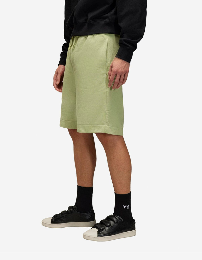 Y-3 Green Logo Sweat Shorts