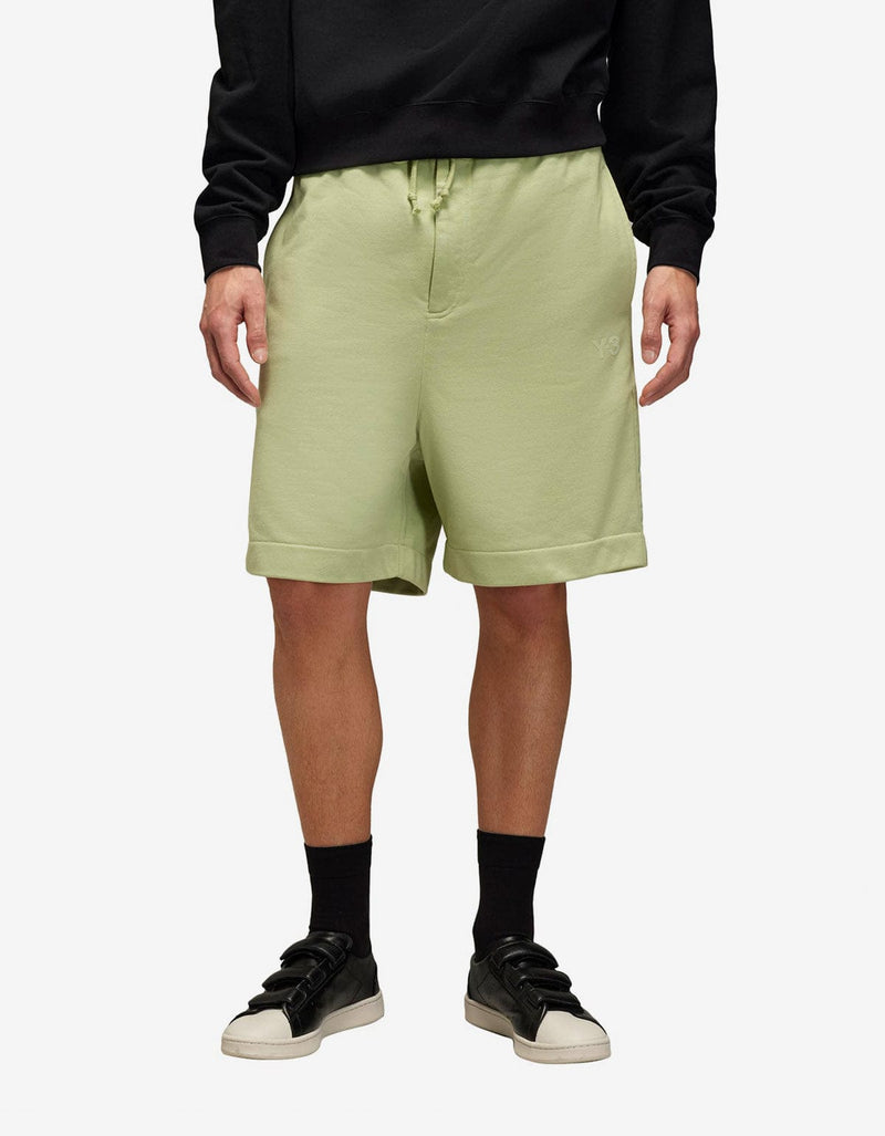 Y-3 Green Logo Sweat Shorts
