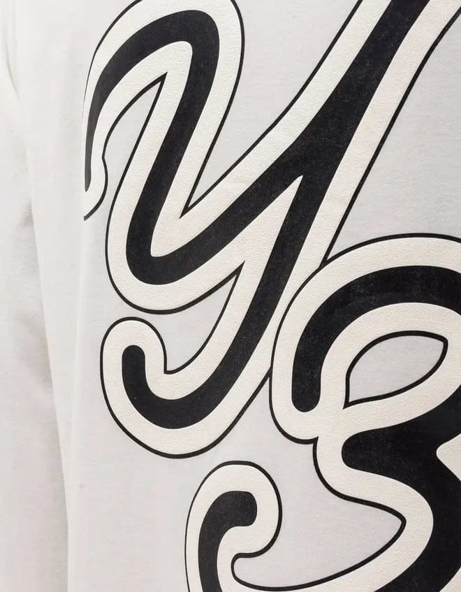 Y-3 Off White Graphic Long Sleeve T-Shirt
