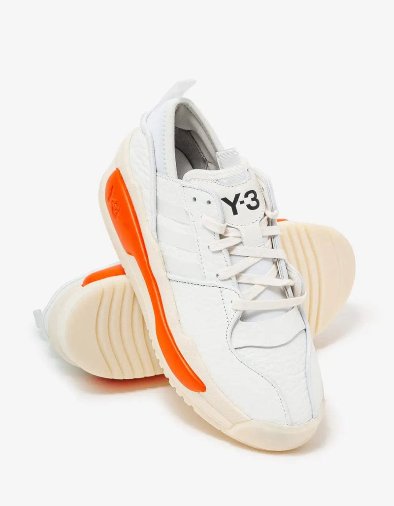 Y-3 White & Orange Hokori III Trainers