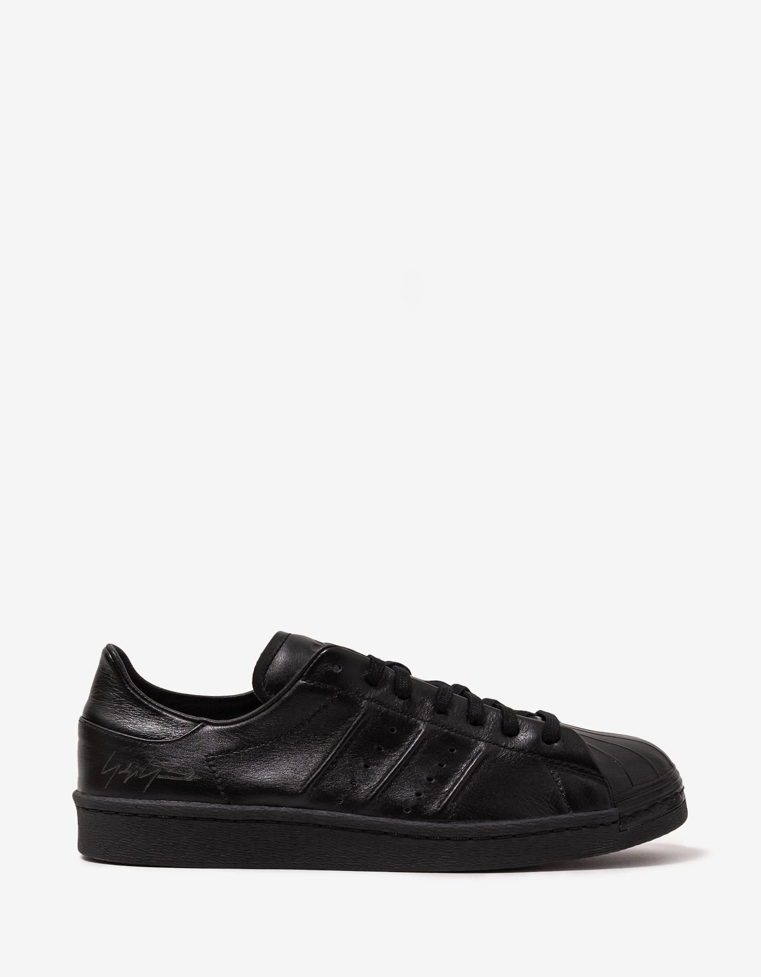 Y 3 Black Leather Superstar Trainers Zoo Fashions