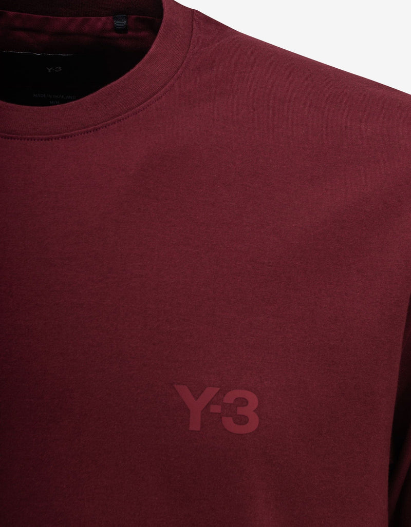 Y-3 Y-3 Dark Red Logo T-Shirt
