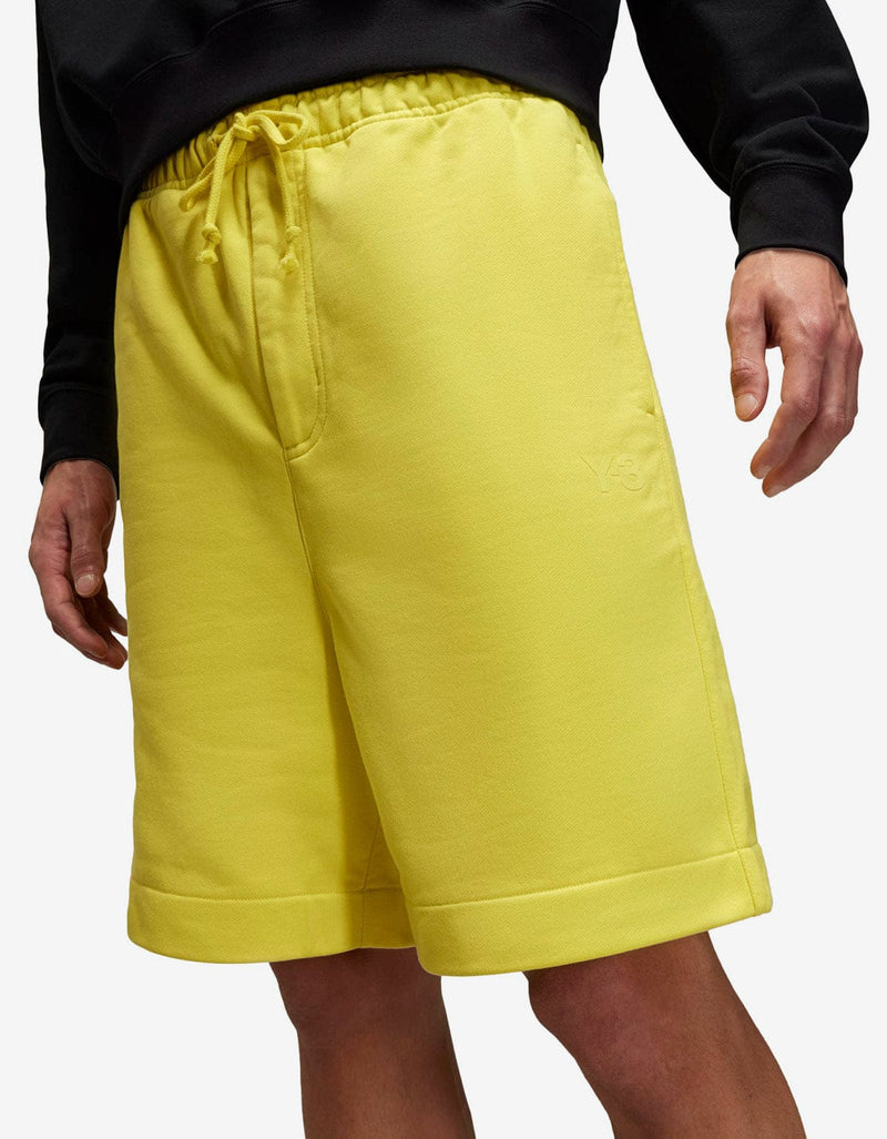 Y-3 Yellow Logo Sweat Shorts