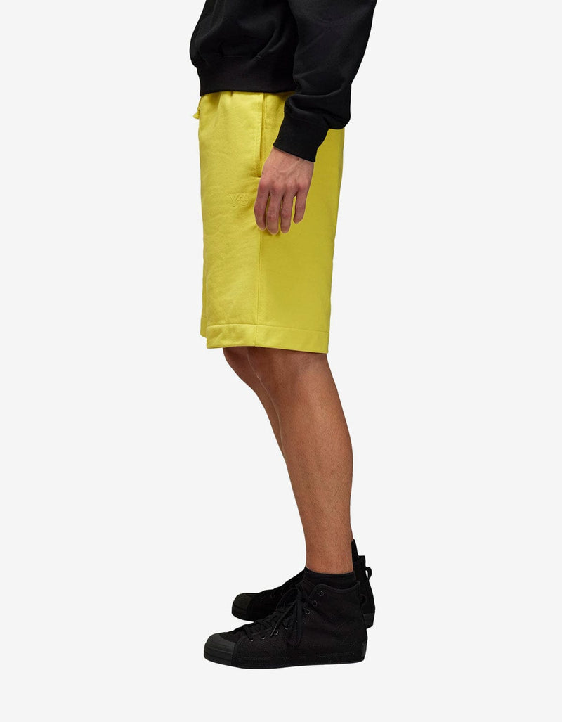 Y-3 Yellow Logo Sweat Shorts