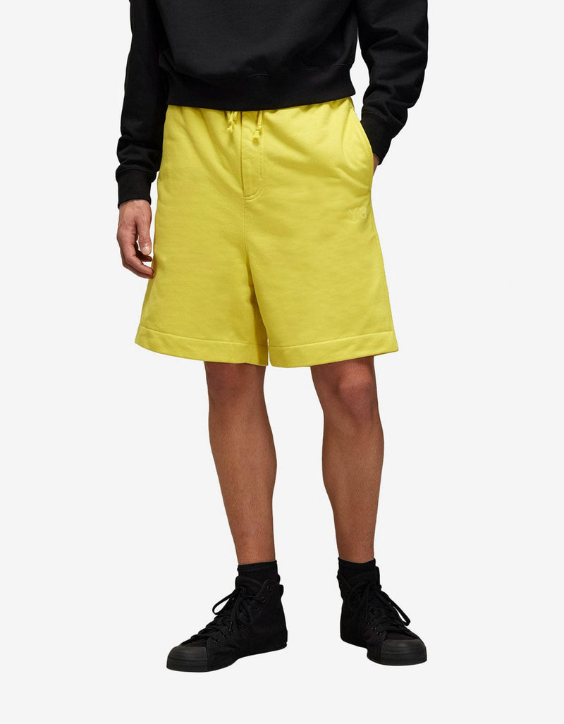 Y-3 Yellow Logo Sweat Shorts