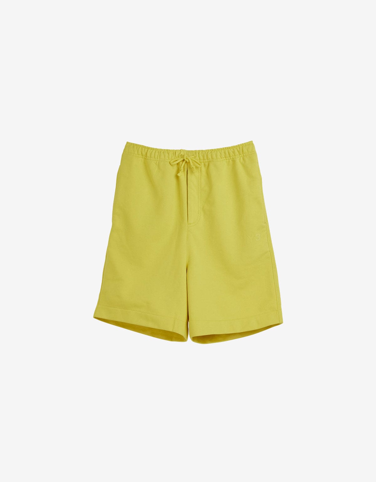 Y-3 Yellow Logo Sweat Shorts