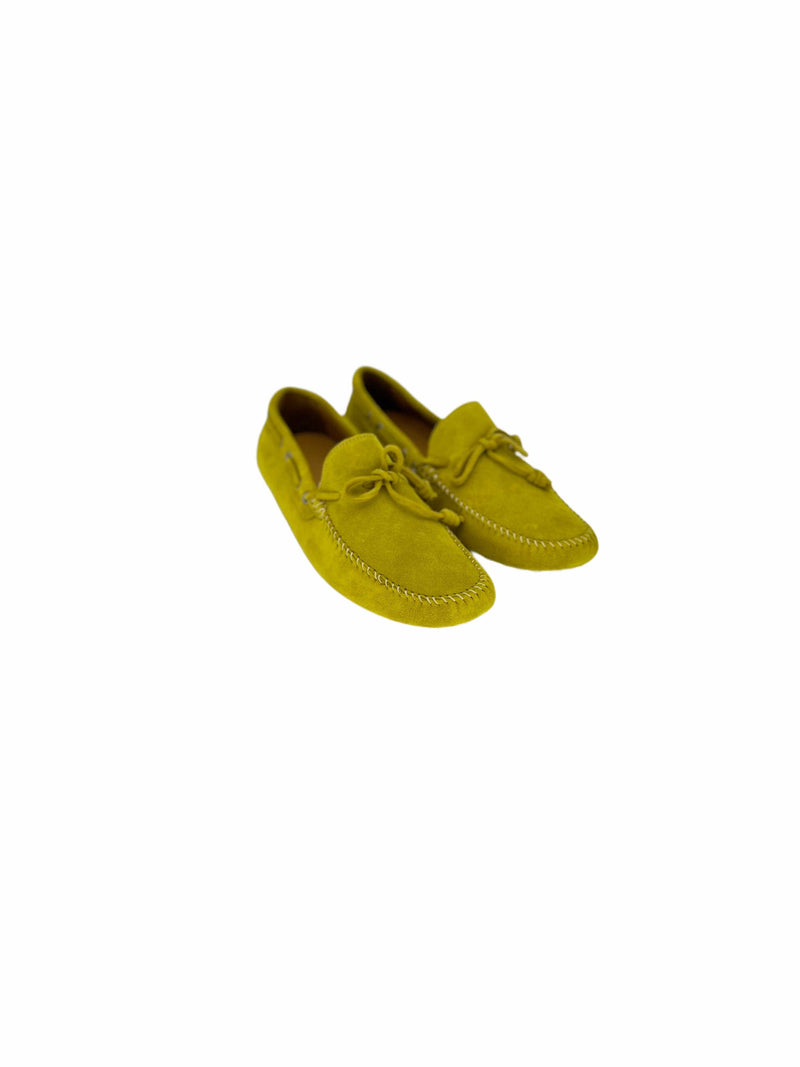 Yellow Sergio Suede Driving Loafer Slip On Shoe