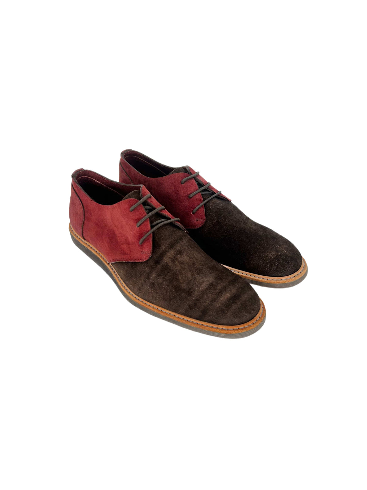 Yves Saint Laurent Bi-Colour Suede Desert Shoes With Crepe Sole
