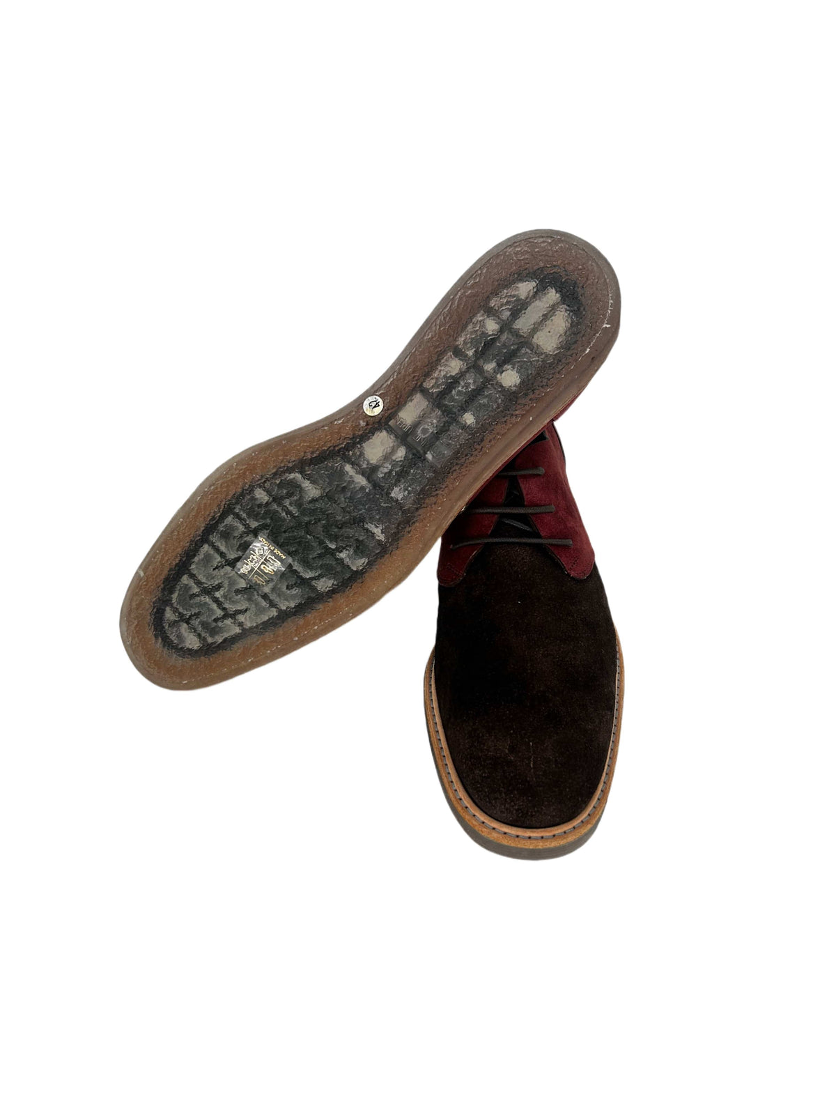 Yves Saint Laurent Bi-Colour Suede Desert Shoes With Crepe Sole