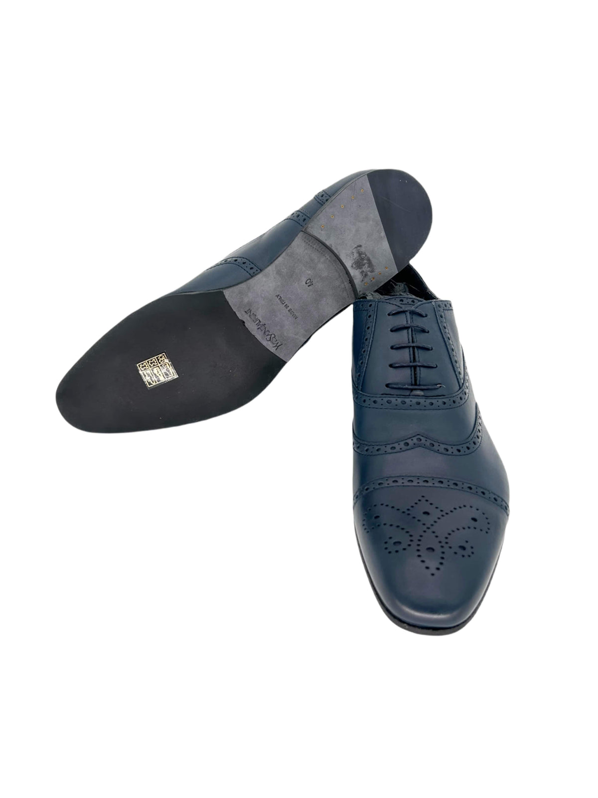 Yves Saint Laurent Blue Oxford Brogue Shoe