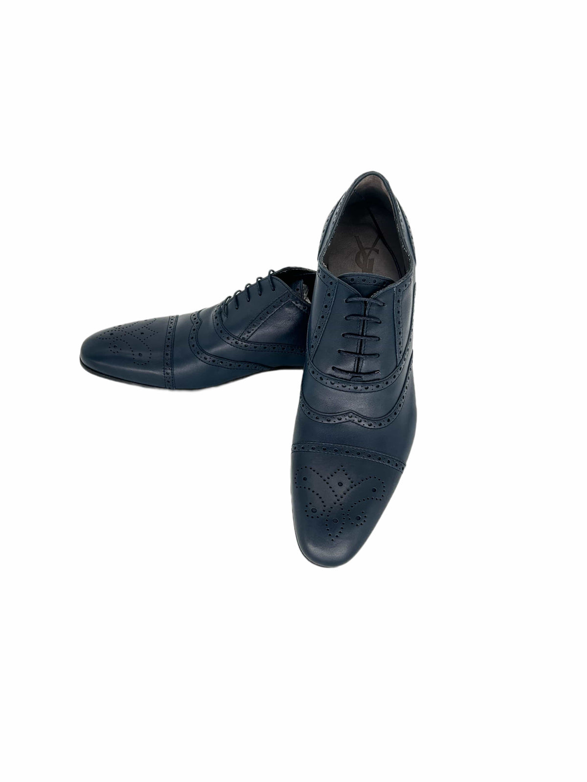 Yves Saint Laurent Blue Oxford Brogue Shoe