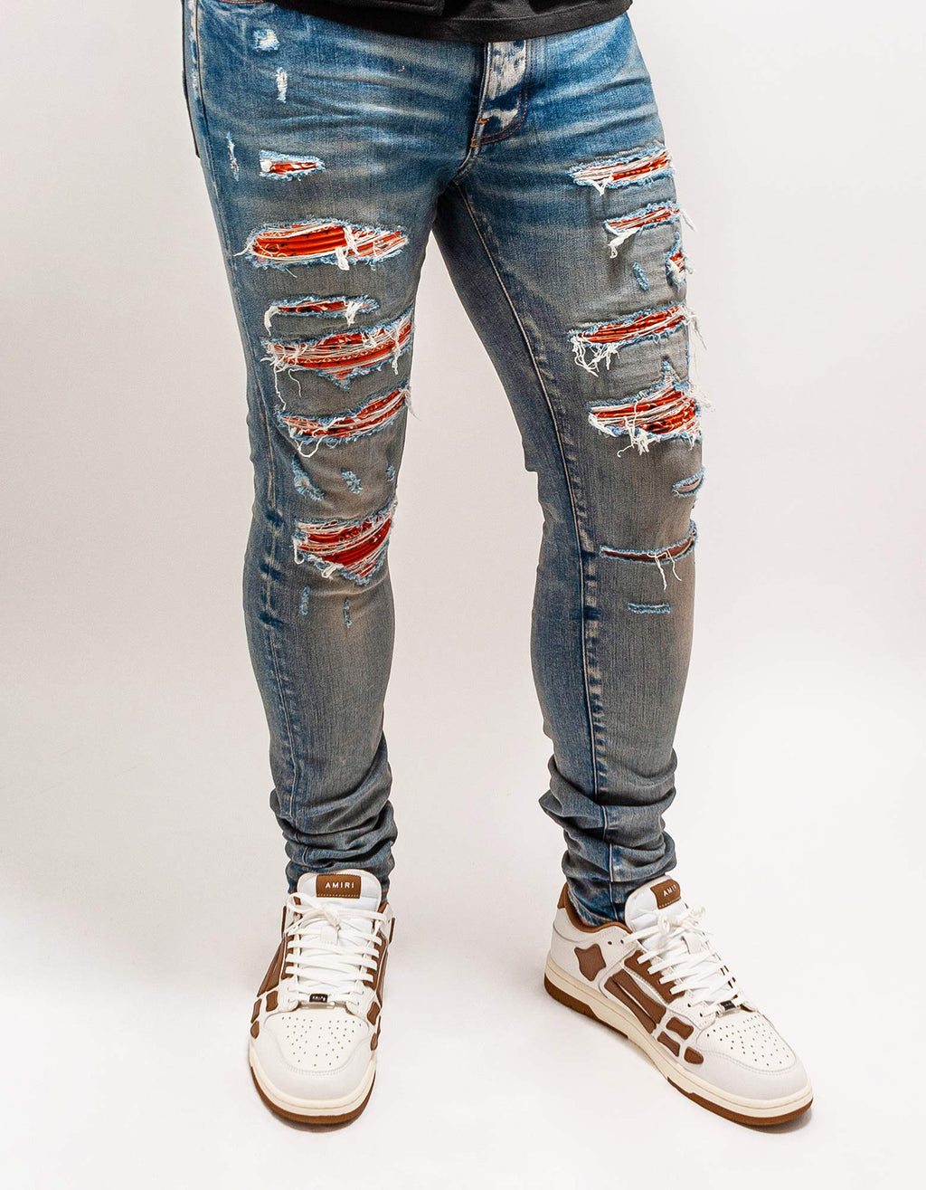 Amiri Bandana Thrasher Clay Indigo Jeans