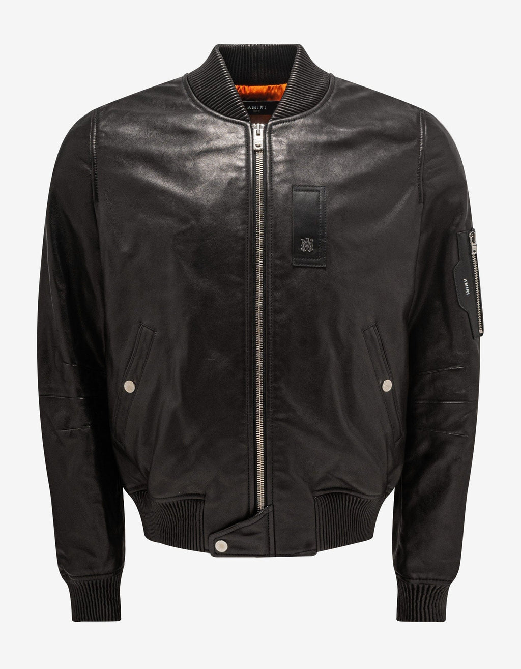 Amiri Amiri Black Leather Bomber Jacket