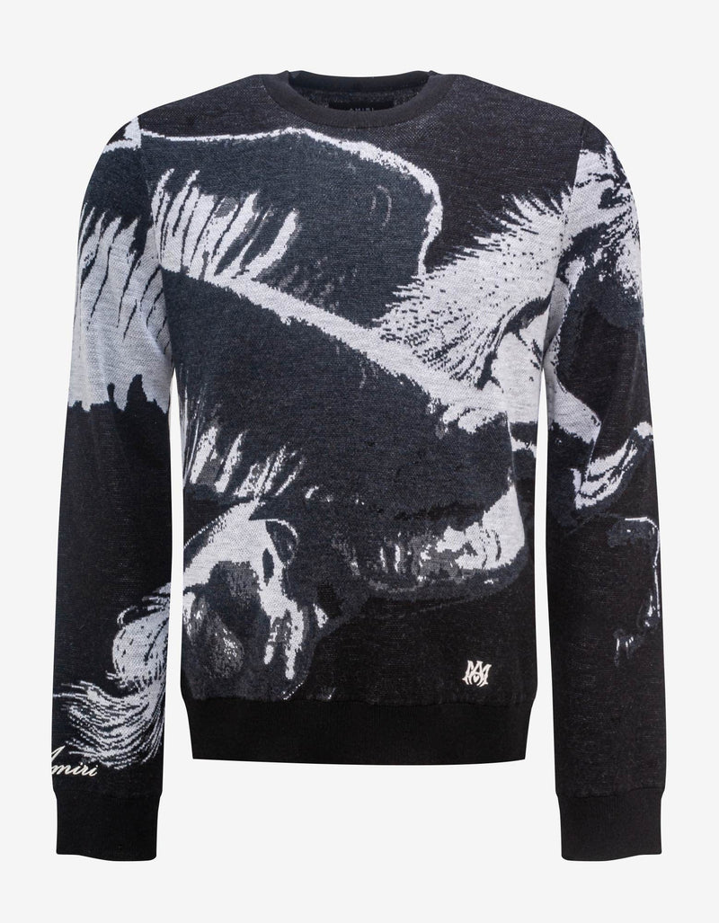 Amiri Black Pegasus Sweater