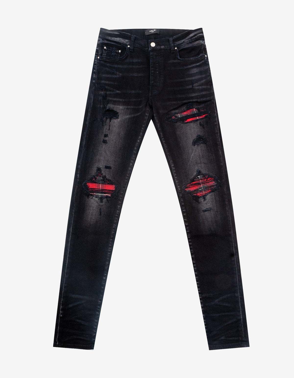 Amiri MX1 Flannel Aged Black Jeans