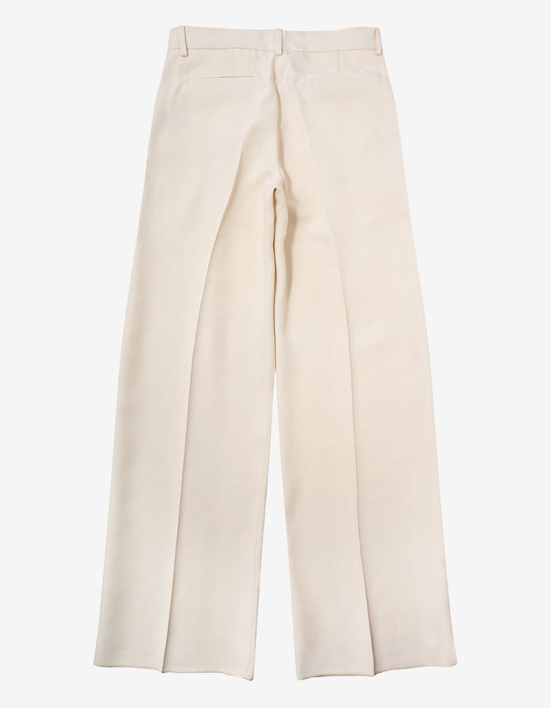 Amiri Off White Double Pleated Trousers