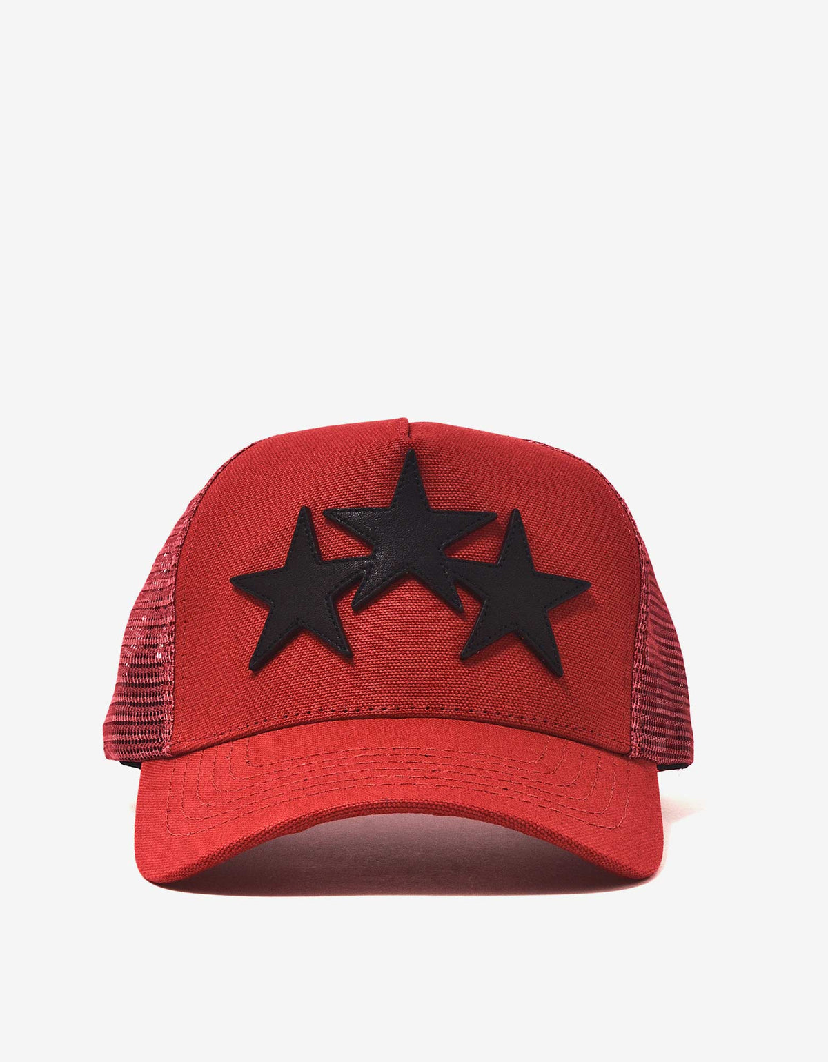 Amiri Red 3 Star Trucker Hat