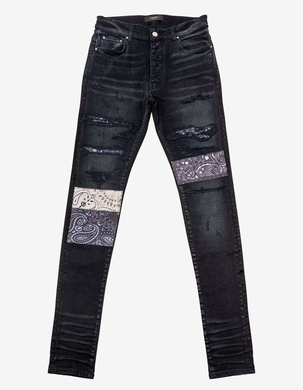 Amiri Amiri Vintage Bandana Artpatch Aged Black Jeans