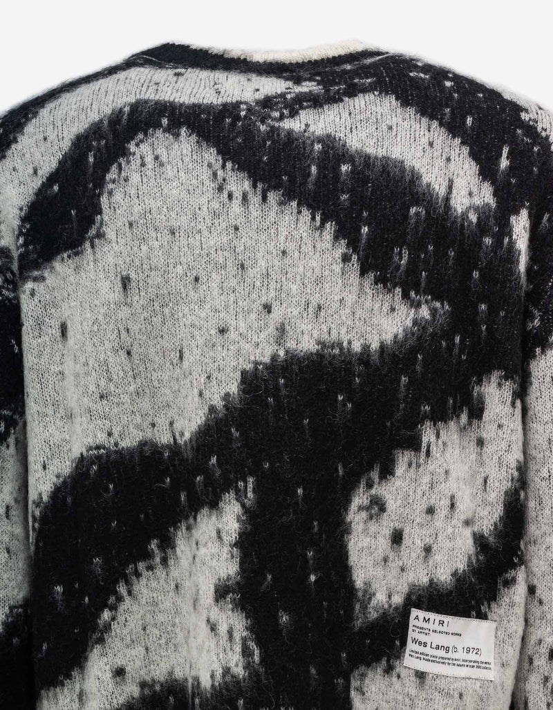 Amiri Wes Lang Grey Reaper Mohair Sweater