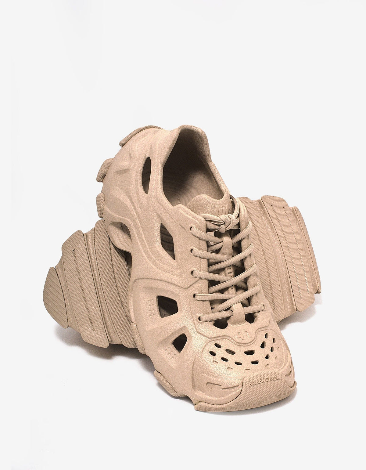 Balenciaga Beige HD Lace-Up Trainers