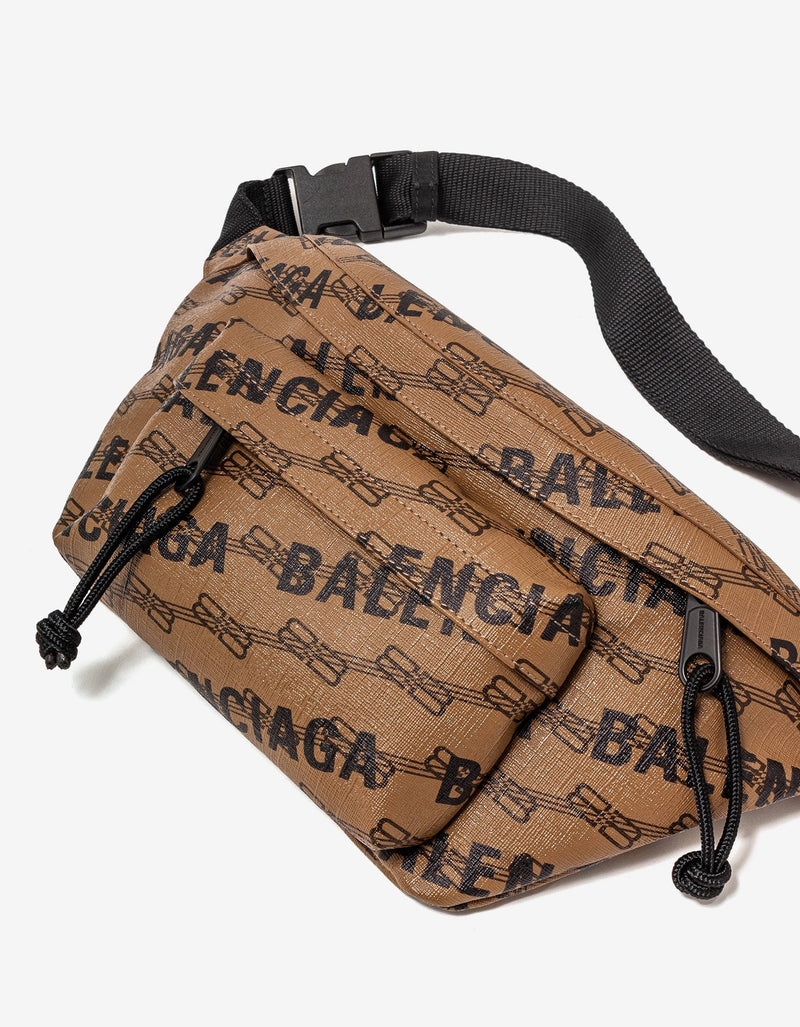 Balenciaga Beige Signature Monogram Waist Bag