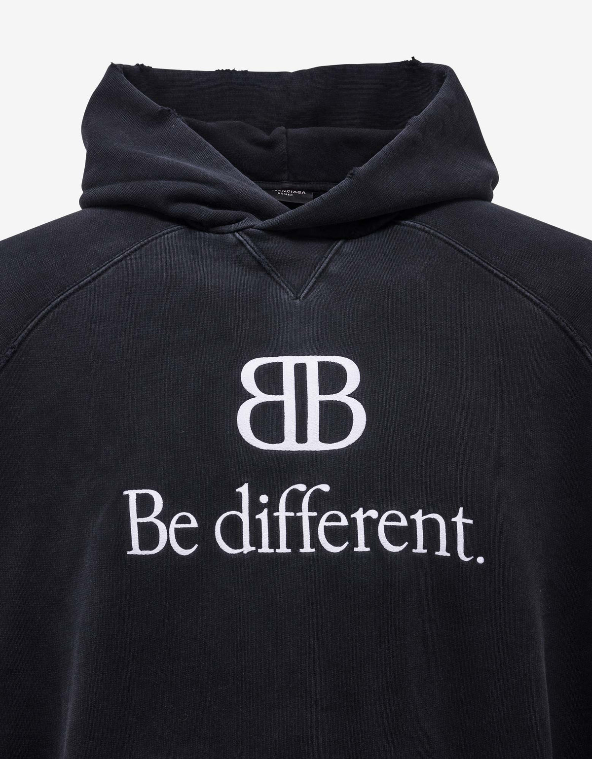 Balenciaga Black BB Be Different Patched T-Shirt Hoodie