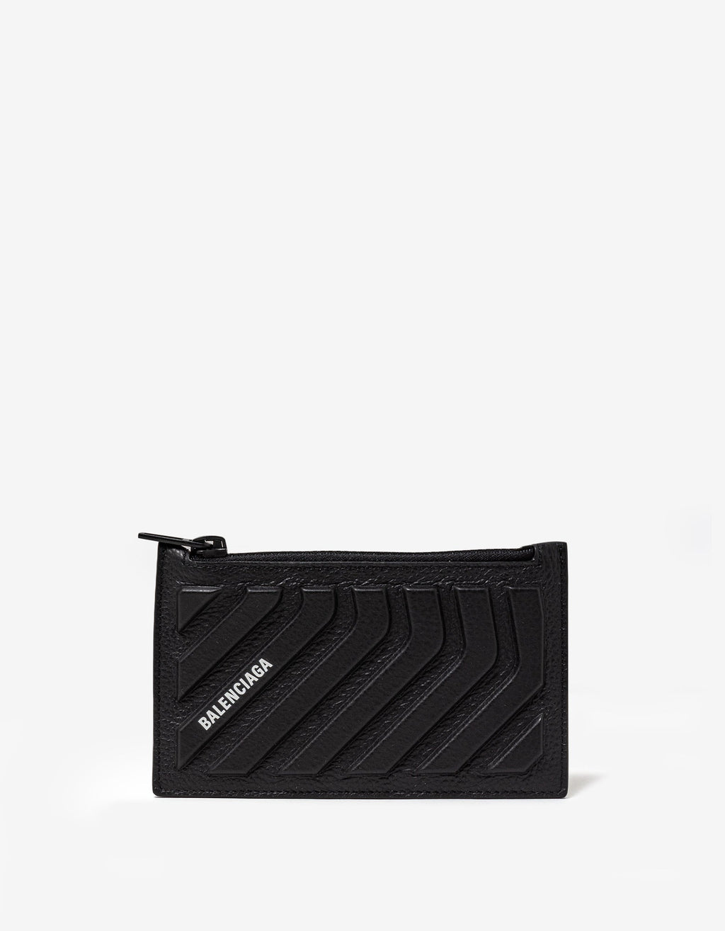 Balenciaga Balenciaga Black Car Zip Leather Card Holder