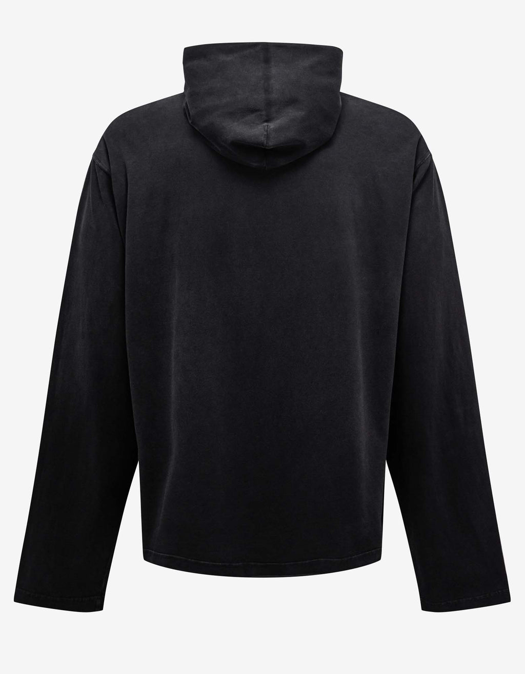 Balenciaga Black College Long Sleeve Hooded T-Shirt