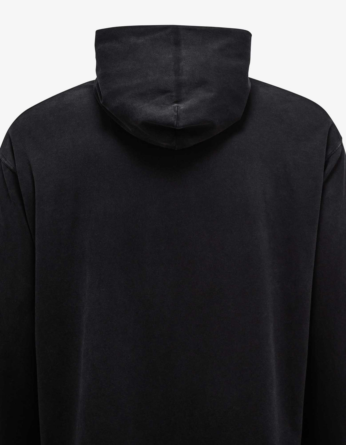 Balenciaga Black College Long Sleeve Hooded T-Shirt