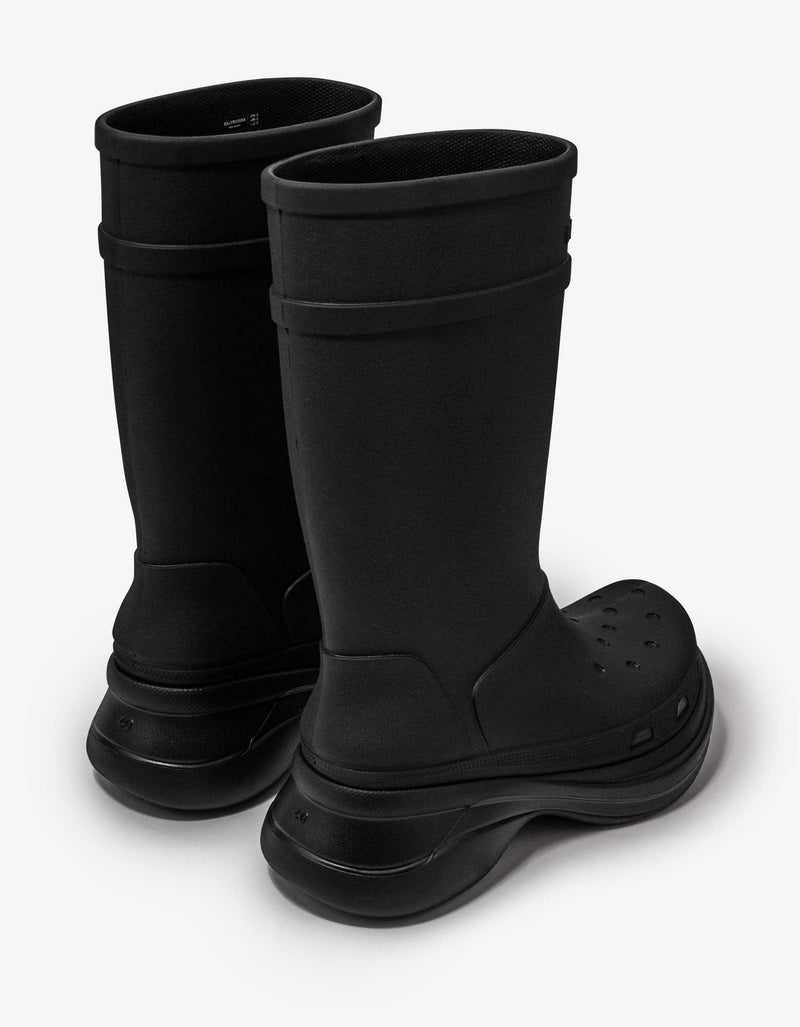 Balenciaga Black Crocs Boots