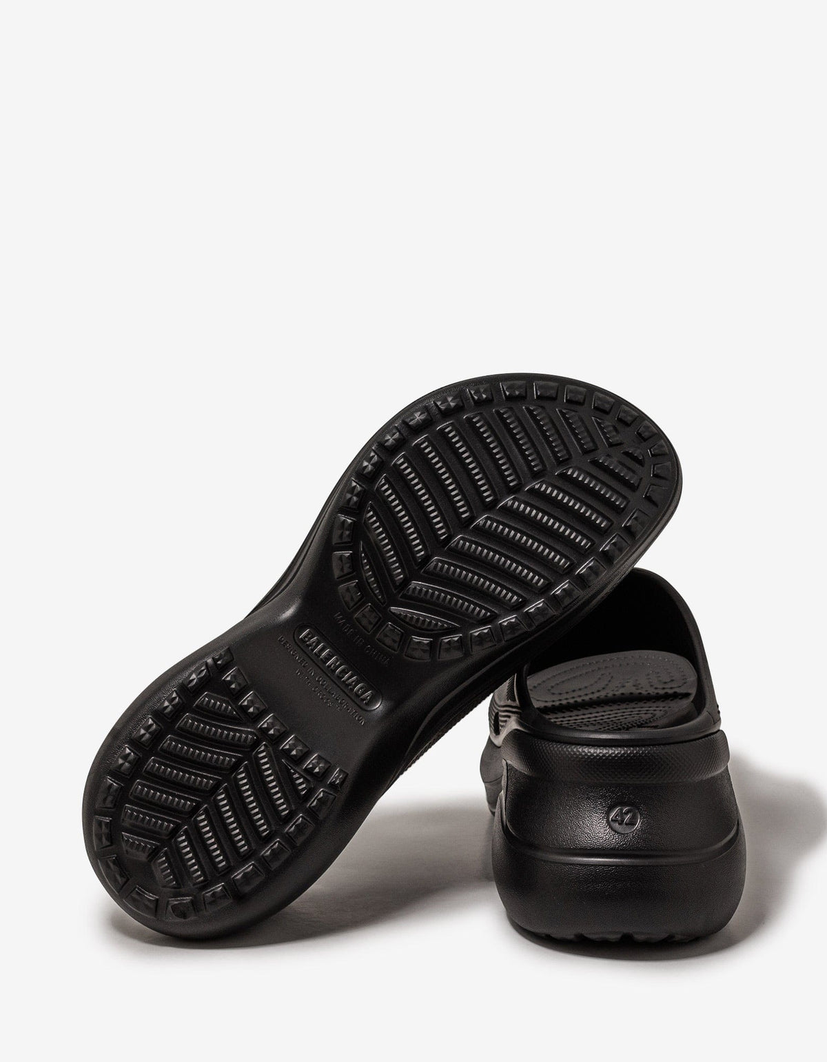 Balenciaga Black Crocs Slide Sandals