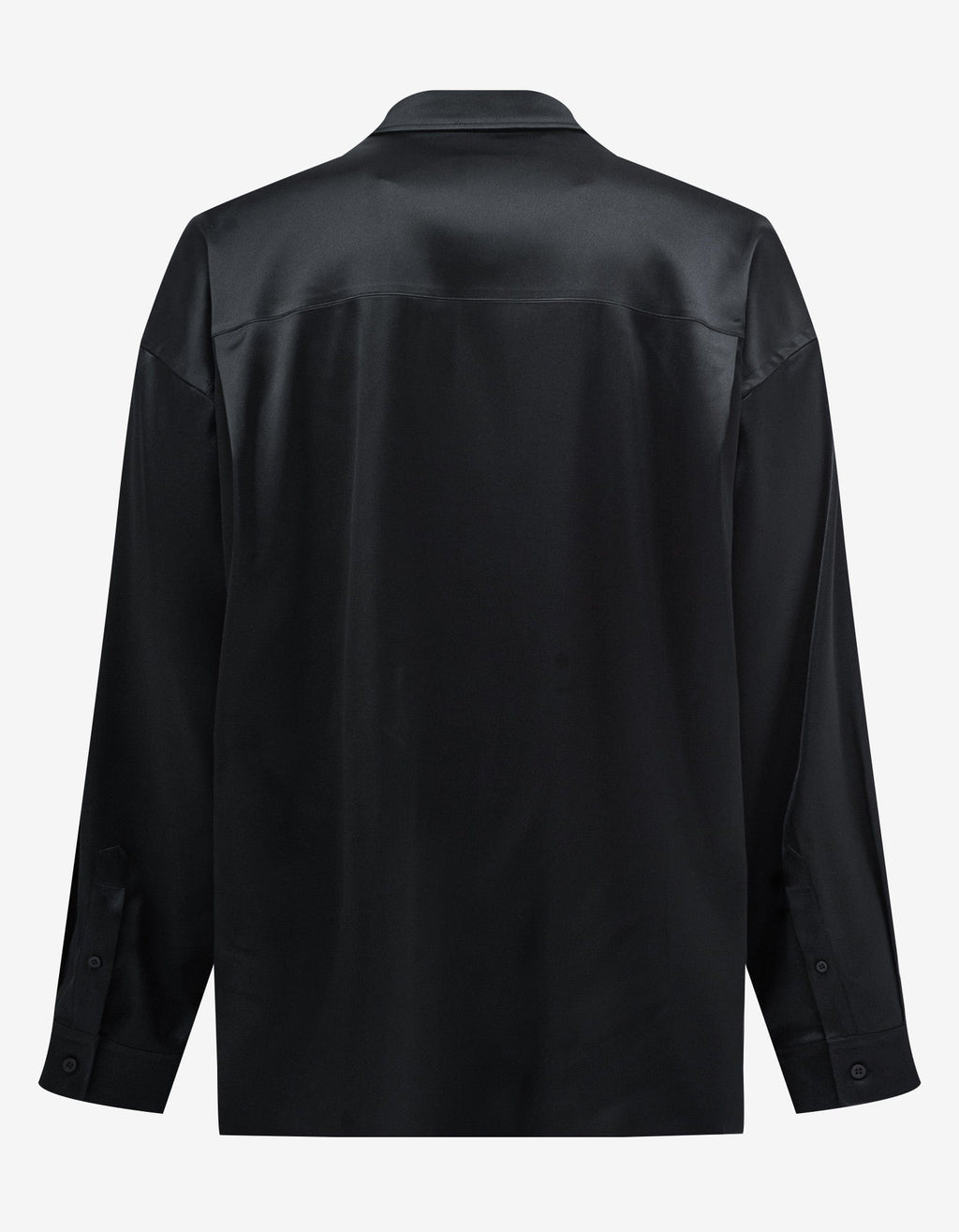 Balenciaga Black High Sheen Oversized Shirt