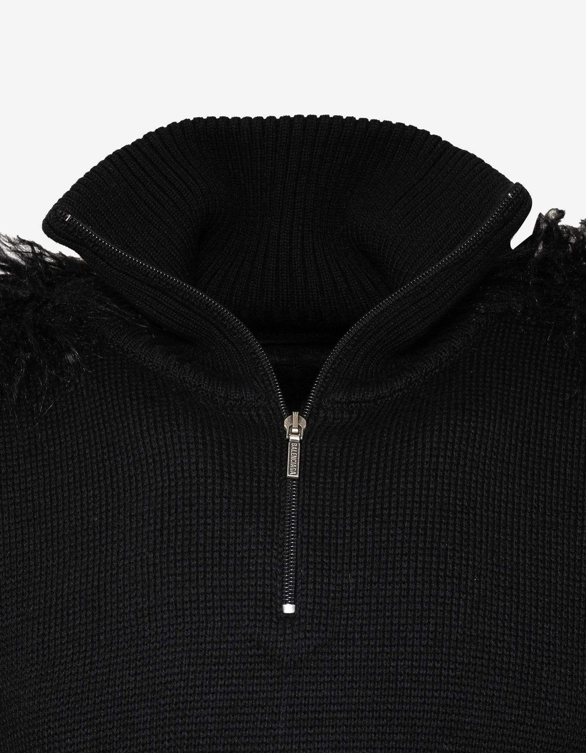 Balenciaga Black LGBTQ Flag Zip Up Turtleneck Sweater